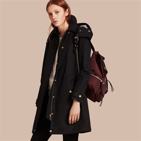 burberry hooded cotton blend parka